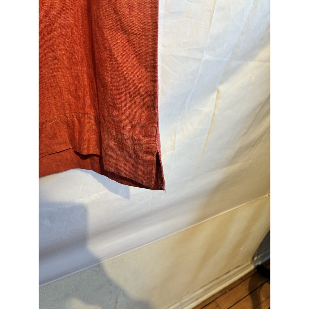 Linden Hill Women’s 100% Linen Wide Leg Pants Size 18 Red Drawstring - Picture 5 of 11